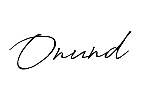 Create a beautiful signature design for name Onund. With this signature (Antro_Vectra_Bolder) fonts, you can make a handwritten signature for free. Onund signature style 7 images and pictures png