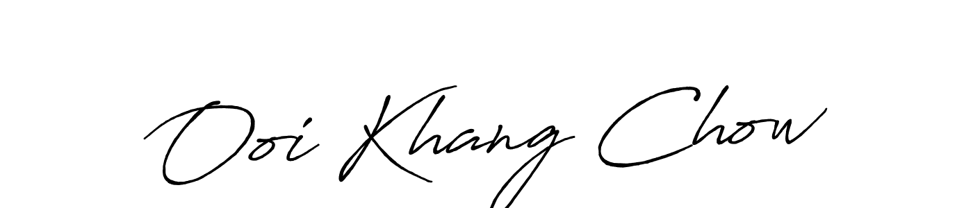 if you are searching for the best signature style for your name Ooi Khang Chow. so please give up your signature search. here we have designed multiple signature styles  using Antro_Vectra_Bolder. Ooi Khang Chow signature style 7 images and pictures png