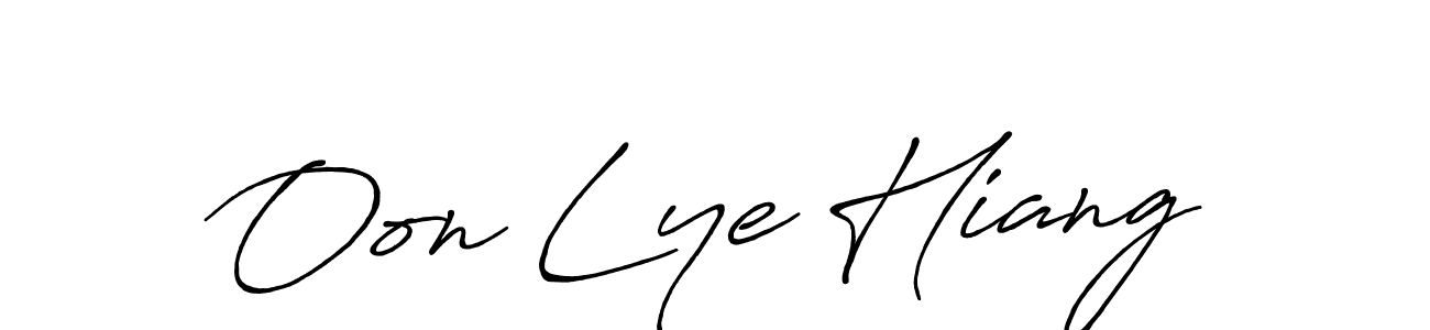 Antro_Vectra_Bolder is a professional signature style that is perfect for those who want to add a touch of class to their signature. It is also a great choice for those who want to make their signature more unique. Get Oon Lye Hiang name to fancy signature for free. Oon Lye Hiang signature style 7 images and pictures png