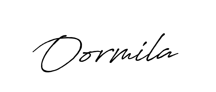 Make a beautiful signature design for name Oormila. With this signature (Antro_Vectra_Bolder) style, you can create a handwritten signature for free. Oormila signature style 7 images and pictures png