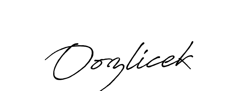 Similarly Antro_Vectra_Bolder is the best handwritten signature design. Signature creator online .You can use it as an online autograph creator for name Oozlicek. Oozlicek signature style 7 images and pictures png