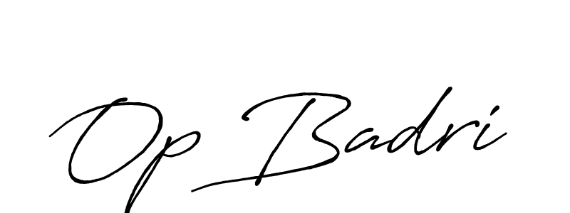 It looks lik you need a new signature style for name Op Badri. Design unique handwritten (Antro_Vectra_Bolder) signature with our free signature maker in just a few clicks. Op Badri signature style 7 images and pictures png