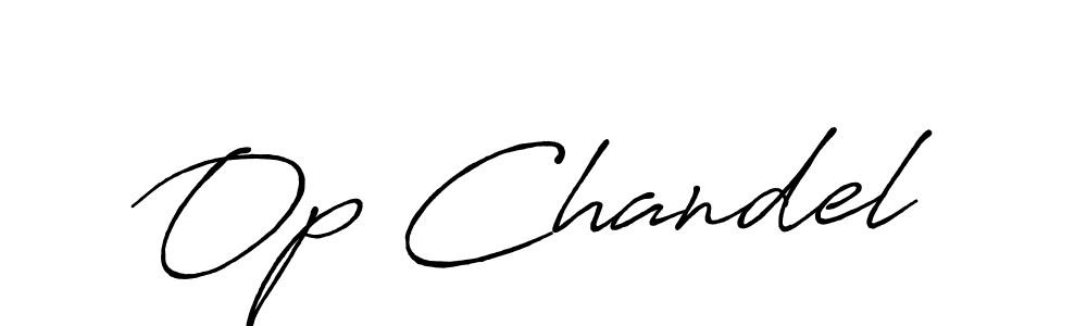 Design your own signature with our free online signature maker. With this signature software, you can create a handwritten (Antro_Vectra_Bolder) signature for name Op Chandel. Op Chandel signature style 7 images and pictures png