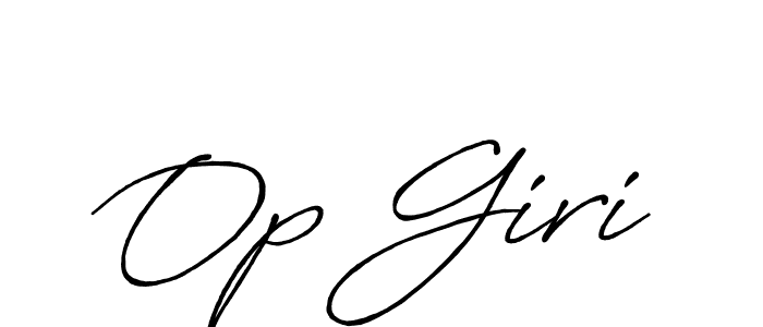 Op Giri stylish signature style. Best Handwritten Sign (Antro_Vectra_Bolder) for my name. Handwritten Signature Collection Ideas for my name Op Giri. Op Giri signature style 7 images and pictures png