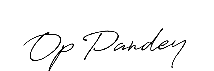 It looks lik you need a new signature style for name Op Pandey. Design unique handwritten (Antro_Vectra_Bolder) signature with our free signature maker in just a few clicks. Op Pandey signature style 7 images and pictures png