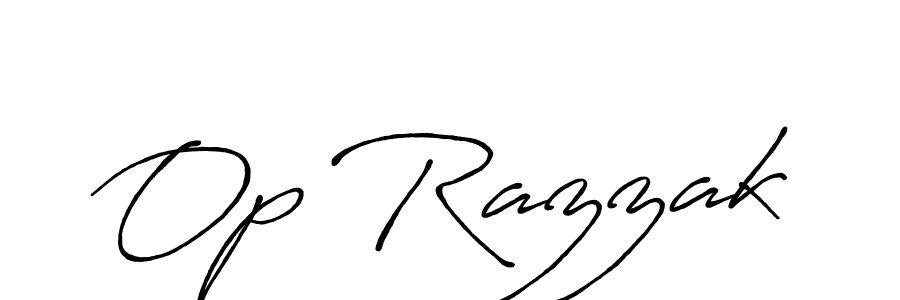 How to make Op Razzak name signature. Use Antro_Vectra_Bolder style for creating short signs online. This is the latest handwritten sign. Op Razzak signature style 7 images and pictures png