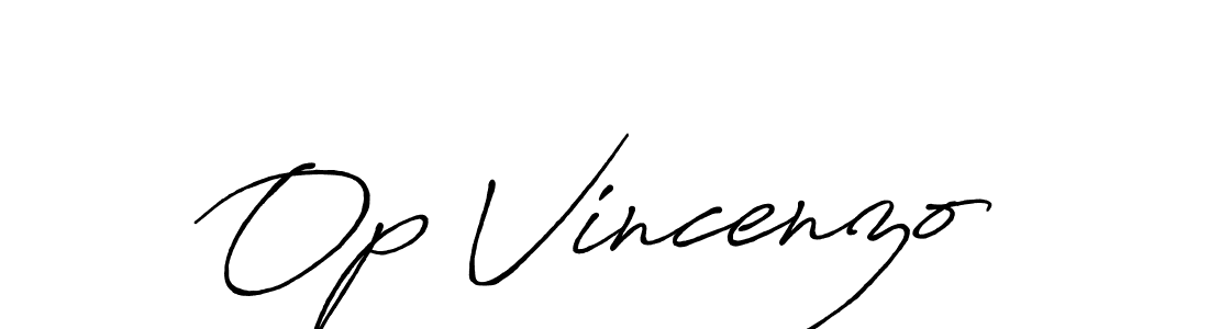 if you are searching for the best signature style for your name Op Vincenzo. so please give up your signature search. here we have designed multiple signature styles  using Antro_Vectra_Bolder. Op Vincenzo signature style 7 images and pictures png