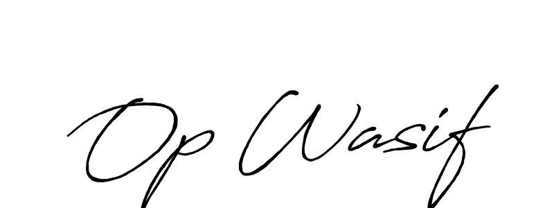 Also we have Op Wasif name is the best signature style. Create professional handwritten signature collection using Antro_Vectra_Bolder autograph style. Op Wasif signature style 7 images and pictures png