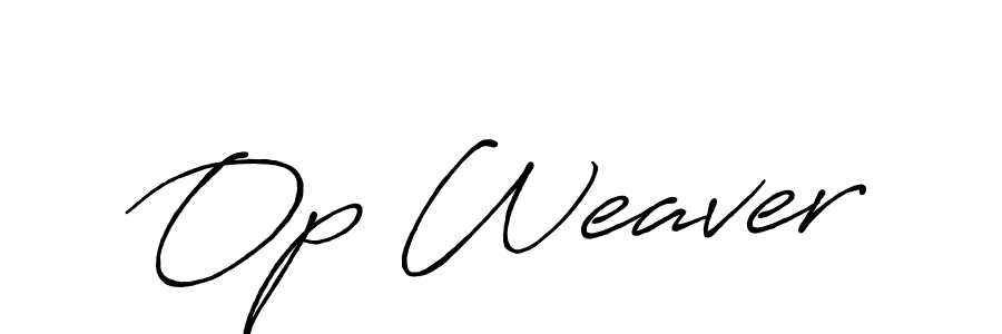 How to make Op Weaver name signature. Use Antro_Vectra_Bolder style for creating short signs online. This is the latest handwritten sign. Op Weaver signature style 7 images and pictures png