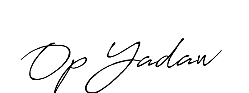 Use a signature maker to create a handwritten signature online. With this signature software, you can design (Antro_Vectra_Bolder) your own signature for name Op Yadaw. Op Yadaw signature style 7 images and pictures png