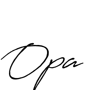 Use a signature maker to create a handwritten signature online. With this signature software, you can design (Antro_Vectra_Bolder) your own signature for name Opa. Opa signature style 7 images and pictures png