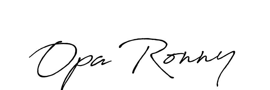 Create a beautiful signature design for name Opa Ronny. With this signature (Antro_Vectra_Bolder) fonts, you can make a handwritten signature for free. Opa Ronny signature style 7 images and pictures png