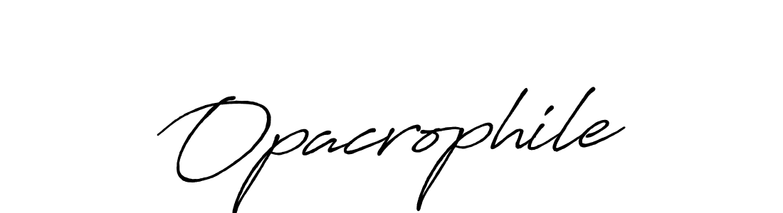 Create a beautiful signature design for name Opacrophile. With this signature (Antro_Vectra_Bolder) fonts, you can make a handwritten signature for free. Opacrophile signature style 7 images and pictures png