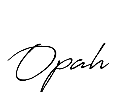 How to make Opah name signature. Use Antro_Vectra_Bolder style for creating short signs online. This is the latest handwritten sign. Opah signature style 7 images and pictures png