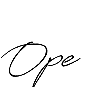 Also we have Ope name is the best signature style. Create professional handwritten signature collection using Antro_Vectra_Bolder autograph style. Ope signature style 7 images and pictures png