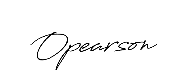 Opearson stylish signature style. Best Handwritten Sign (Antro_Vectra_Bolder) for my name. Handwritten Signature Collection Ideas for my name Opearson. Opearson signature style 7 images and pictures png