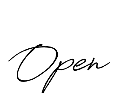 Design your own signature with our free online signature maker. With this signature software, you can create a handwritten (Antro_Vectra_Bolder) signature for name Open. Open signature style 7 images and pictures png