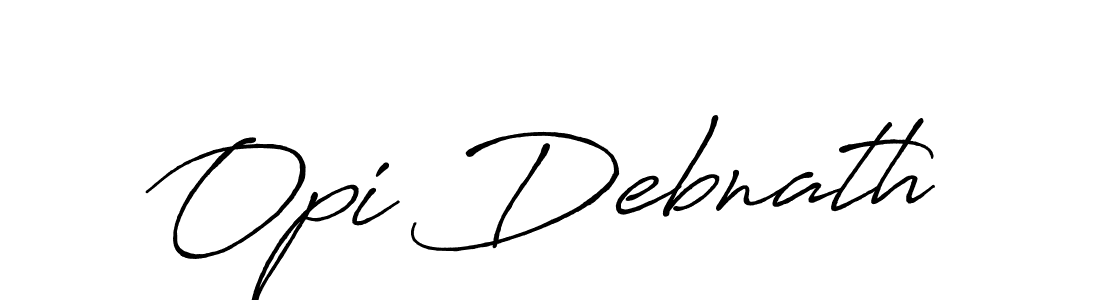 Opi Debnath stylish signature style. Best Handwritten Sign (Antro_Vectra_Bolder) for my name. Handwritten Signature Collection Ideas for my name Opi Debnath. Opi Debnath signature style 7 images and pictures png