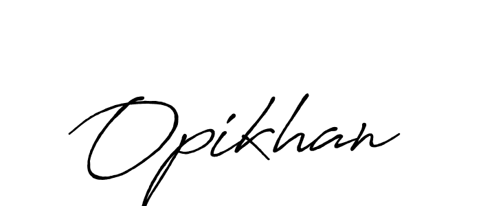 The best way (Antro_Vectra_Bolder) to make a short signature is to pick only two or three words in your name. The name Opikhan include a total of six letters. For converting this name. Opikhan signature style 7 images and pictures png