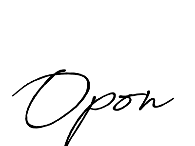 How to make Opon signature? Antro_Vectra_Bolder is a professional autograph style. Create handwritten signature for Opon name. Opon signature style 7 images and pictures png