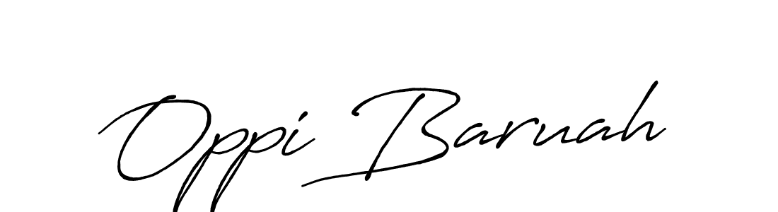 Use a signature maker to create a handwritten signature online. With this signature software, you can design (Antro_Vectra_Bolder) your own signature for name Oppi Baruah. Oppi Baruah signature style 7 images and pictures png