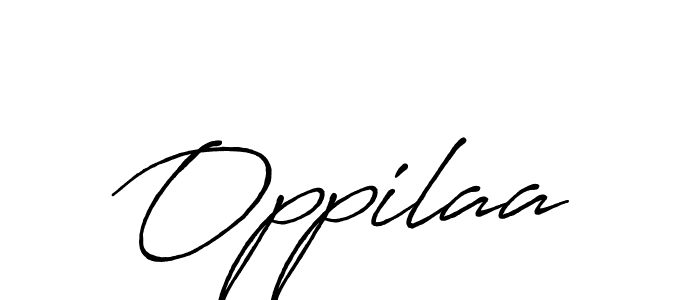 Make a beautiful signature design for name Oppilaa. With this signature (Antro_Vectra_Bolder) style, you can create a handwritten signature for free. Oppilaa signature style 7 images and pictures png