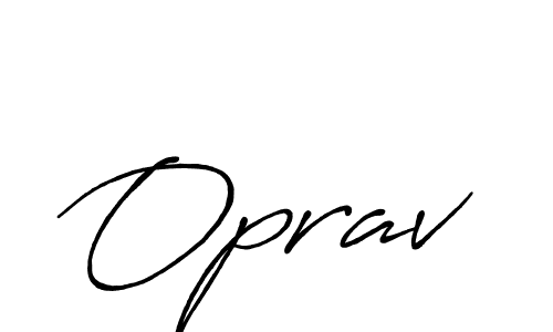 Make a beautiful signature design for name Oprav. With this signature (Antro_Vectra_Bolder) style, you can create a handwritten signature for free. Oprav signature style 7 images and pictures png