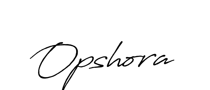 Design your own signature with our free online signature maker. With this signature software, you can create a handwritten (Antro_Vectra_Bolder) signature for name Opshora. Opshora signature style 7 images and pictures png