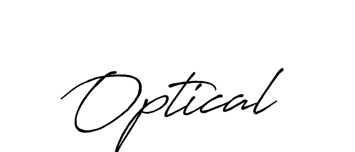 Make a beautiful signature design for name Optical. With this signature (Antro_Vectra_Bolder) style, you can create a handwritten signature for free. Optical signature style 7 images and pictures png