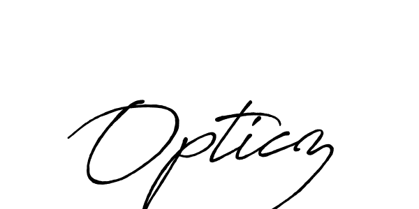 Opticz stylish signature style. Best Handwritten Sign (Antro_Vectra_Bolder) for my name. Handwritten Signature Collection Ideas for my name Opticz. Opticz signature style 7 images and pictures png