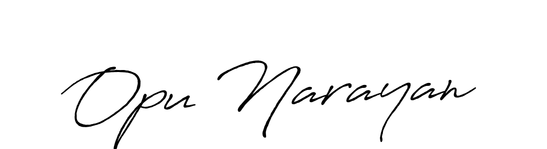 Make a beautiful signature design for name Opu Narayan. Use this online signature maker to create a handwritten signature for free. Opu Narayan signature style 7 images and pictures png