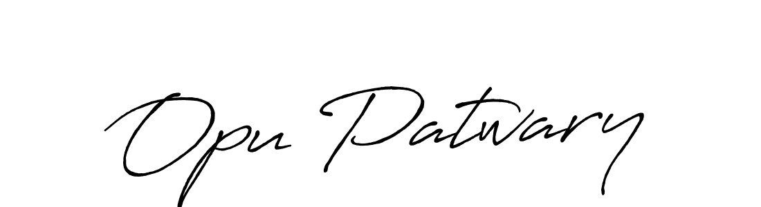 Opu Patwary stylish signature style. Best Handwritten Sign (Antro_Vectra_Bolder) for my name. Handwritten Signature Collection Ideas for my name Opu Patwary. Opu Patwary signature style 7 images and pictures png