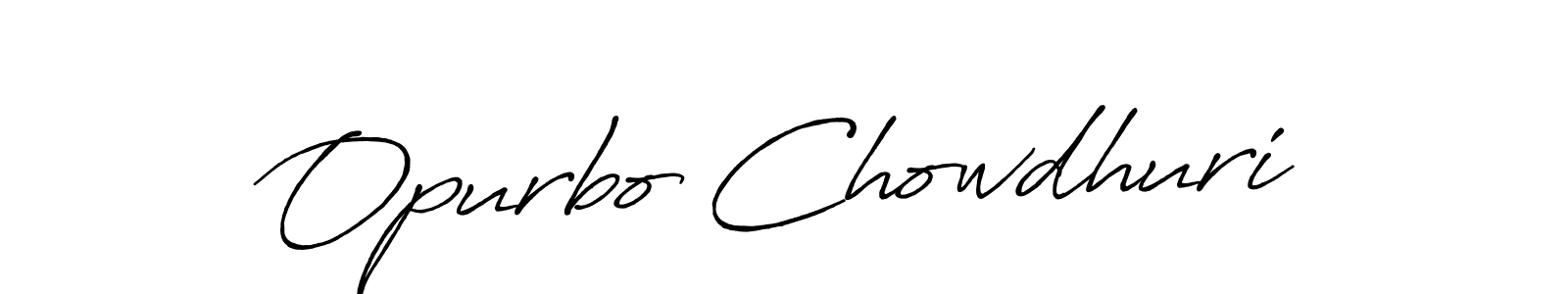 Opurbo Chowdhuri stylish signature style. Best Handwritten Sign (Antro_Vectra_Bolder) for my name. Handwritten Signature Collection Ideas for my name Opurbo Chowdhuri. Opurbo Chowdhuri signature style 7 images and pictures png