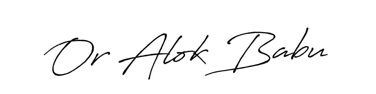 Also we have Or Alok Babu name is the best signature style. Create professional handwritten signature collection using Antro_Vectra_Bolder autograph style. Or Alok Babu signature style 7 images and pictures png