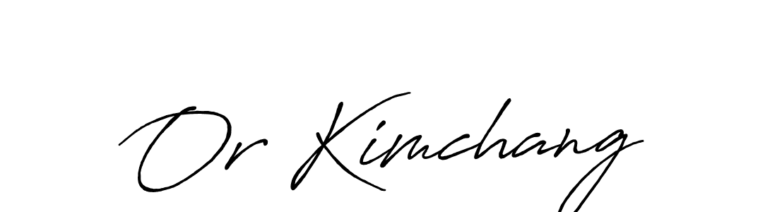 Also You can easily find your signature by using the search form. We will create Or Kimchang name handwritten signature images for you free of cost using Antro_Vectra_Bolder sign style. Or Kimchang signature style 7 images and pictures png