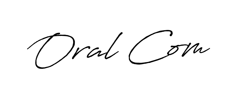 Design your own signature with our free online signature maker. With this signature software, you can create a handwritten (Antro_Vectra_Bolder) signature for name Oral Com. Oral Com signature style 7 images and pictures png