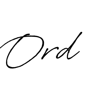 Design your own signature with our free online signature maker. With this signature software, you can create a handwritten (Antro_Vectra_Bolder) signature for name Ord. Ord signature style 7 images and pictures png