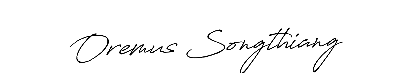 Use a signature maker to create a handwritten signature online. With this signature software, you can design (Antro_Vectra_Bolder) your own signature for name Oremus Songthiang. Oremus Songthiang signature style 7 images and pictures png