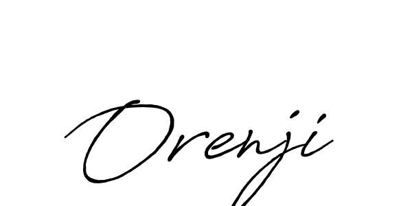 Make a beautiful signature design for name Orenji. With this signature (Antro_Vectra_Bolder) style, you can create a handwritten signature for free. Orenji signature style 7 images and pictures png