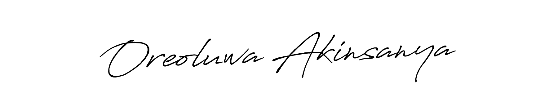The best way (Antro_Vectra_Bolder) to make a short signature is to pick only two or three words in your name. The name Oreoluwa Akinsanya include a total of six letters. For converting this name. Oreoluwa Akinsanya signature style 7 images and pictures png
