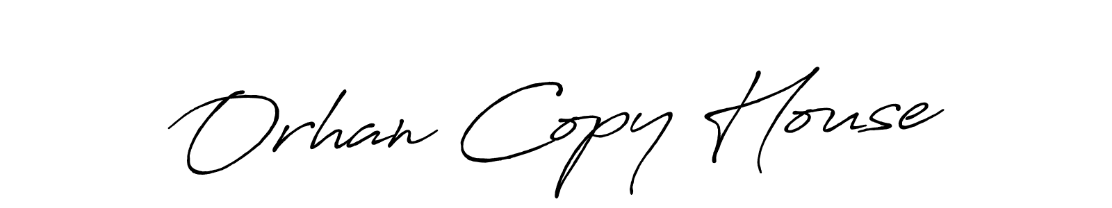 Similarly Antro_Vectra_Bolder is the best handwritten signature design. Signature creator online .You can use it as an online autograph creator for name Orhan Copy House. Orhan Copy House signature style 7 images and pictures png