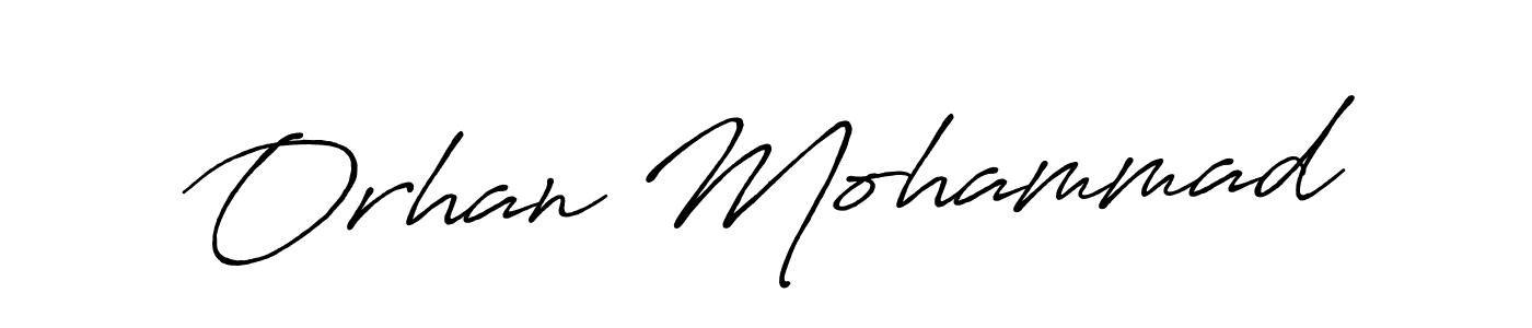 Orhan Mohammad stylish signature style. Best Handwritten Sign (Antro_Vectra_Bolder) for my name. Handwritten Signature Collection Ideas for my name Orhan Mohammad. Orhan Mohammad signature style 7 images and pictures png