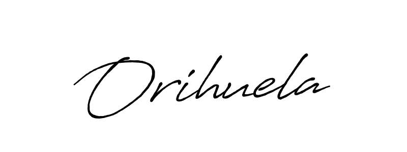 How to make Orihuela name signature. Use Antro_Vectra_Bolder style for creating short signs online. This is the latest handwritten sign. Orihuela signature style 7 images and pictures png