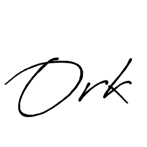 Design your own signature with our free online signature maker. With this signature software, you can create a handwritten (Antro_Vectra_Bolder) signature for name Ork. Ork signature style 7 images and pictures png