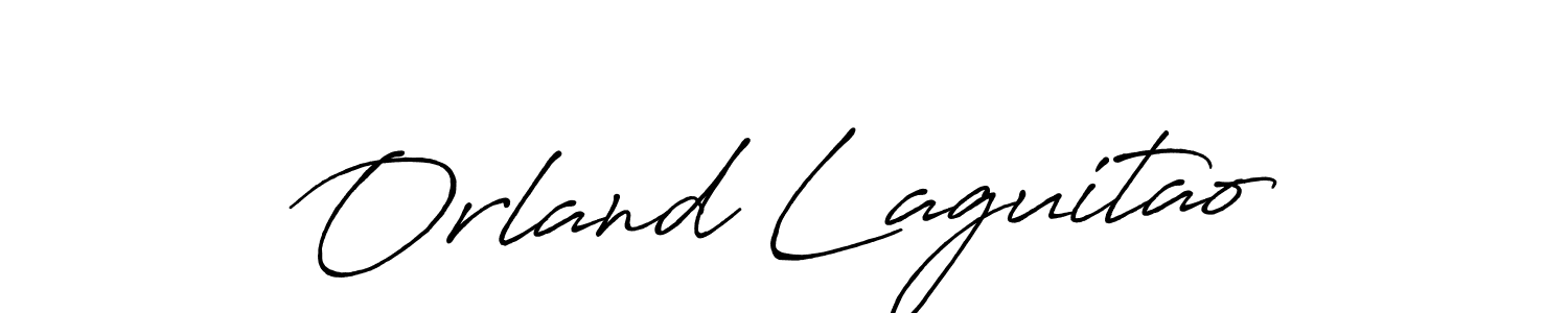 Design your own signature with our free online signature maker. With this signature software, you can create a handwritten (Antro_Vectra_Bolder) signature for name Orland Laguitao. Orland Laguitao signature style 7 images and pictures png