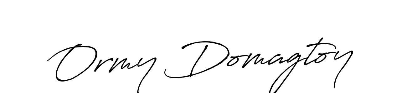 The best way (Antro_Vectra_Bolder) to make a short signature is to pick only two or three words in your name. The name Ormy Domagtoy include a total of six letters. For converting this name. Ormy Domagtoy signature style 7 images and pictures png