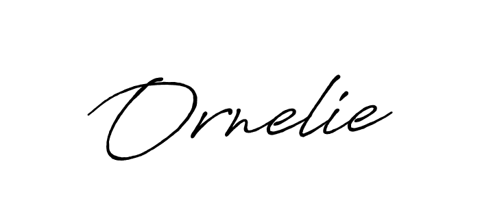 How to make Ornelie name signature. Use Antro_Vectra_Bolder style for creating short signs online. This is the latest handwritten sign. Ornelie signature style 7 images and pictures png