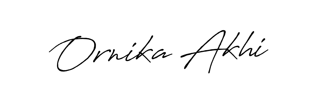 Design your own signature with our free online signature maker. With this signature software, you can create a handwritten (Antro_Vectra_Bolder) signature for name Ornika Akhi. Ornika Akhi signature style 7 images and pictures png