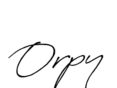 How to make Orpy signature? Antro_Vectra_Bolder is a professional autograph style. Create handwritten signature for Orpy name. Orpy signature style 7 images and pictures png