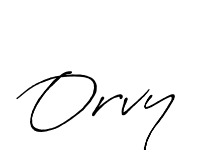 How to make Orvy signature? Antro_Vectra_Bolder is a professional autograph style. Create handwritten signature for Orvy name. Orvy signature style 7 images and pictures png